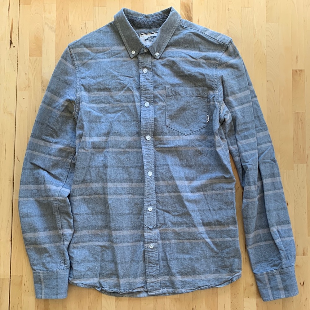 Vans Button Down Denim Striped - image 1